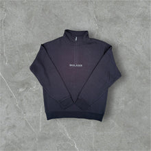 Load image into Gallery viewer, Black Quarter Zip Sweat
